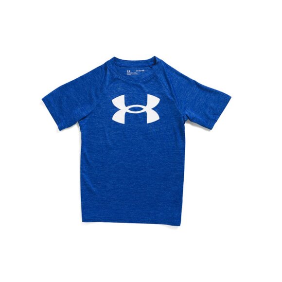 UNDER ARMOUR Blue Big Boy Tech Twist Short Sleeve Shirt - Picture 1 of 2